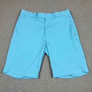 RLX Ralph Lauren Golf Shorts Men's 32 Neon Blue Lightweight Classic Flat Front
